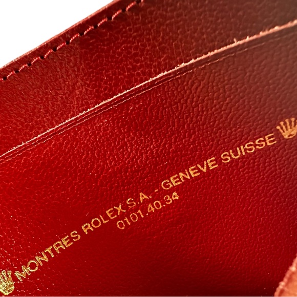 Vintage Rolex Red Leather Card Holder/Document Holder - Picture 5 of 10